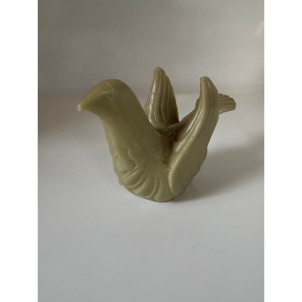 Vintage Avon Delicate Bird Pomander Olive Green Collectible Bird Figurine